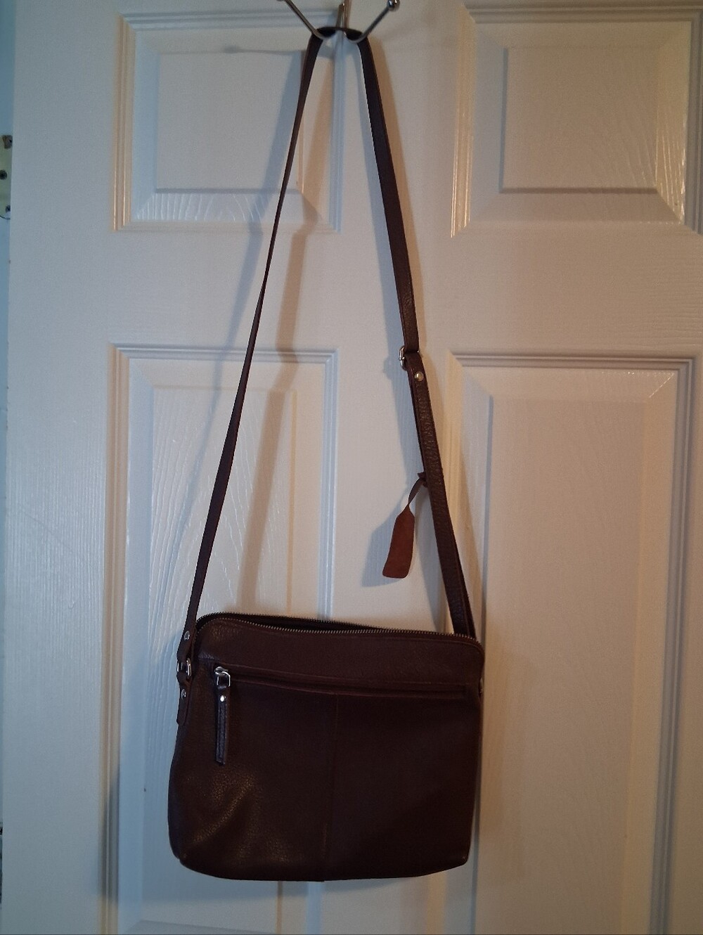 Wise Owl Leather Crossbody Bag